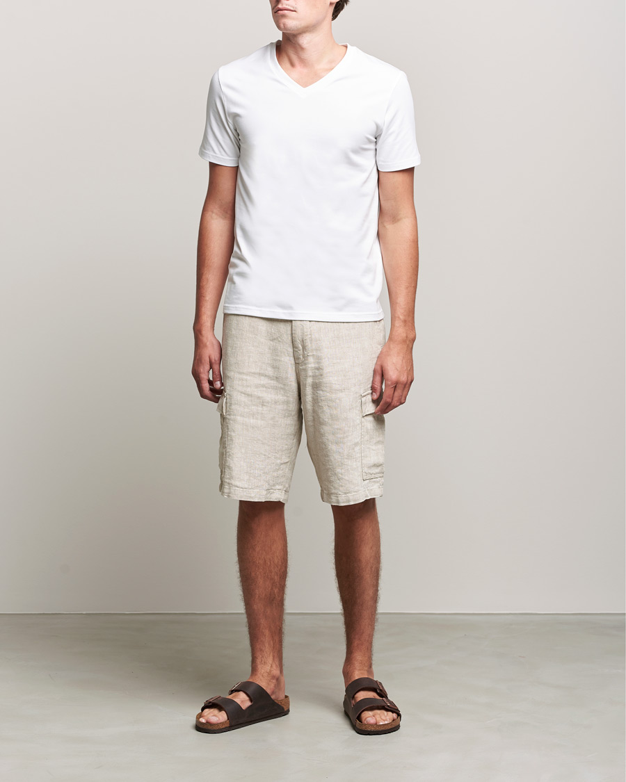 Men | Shorts | NN07 | Arnie Cargo Linen Shorts Oat