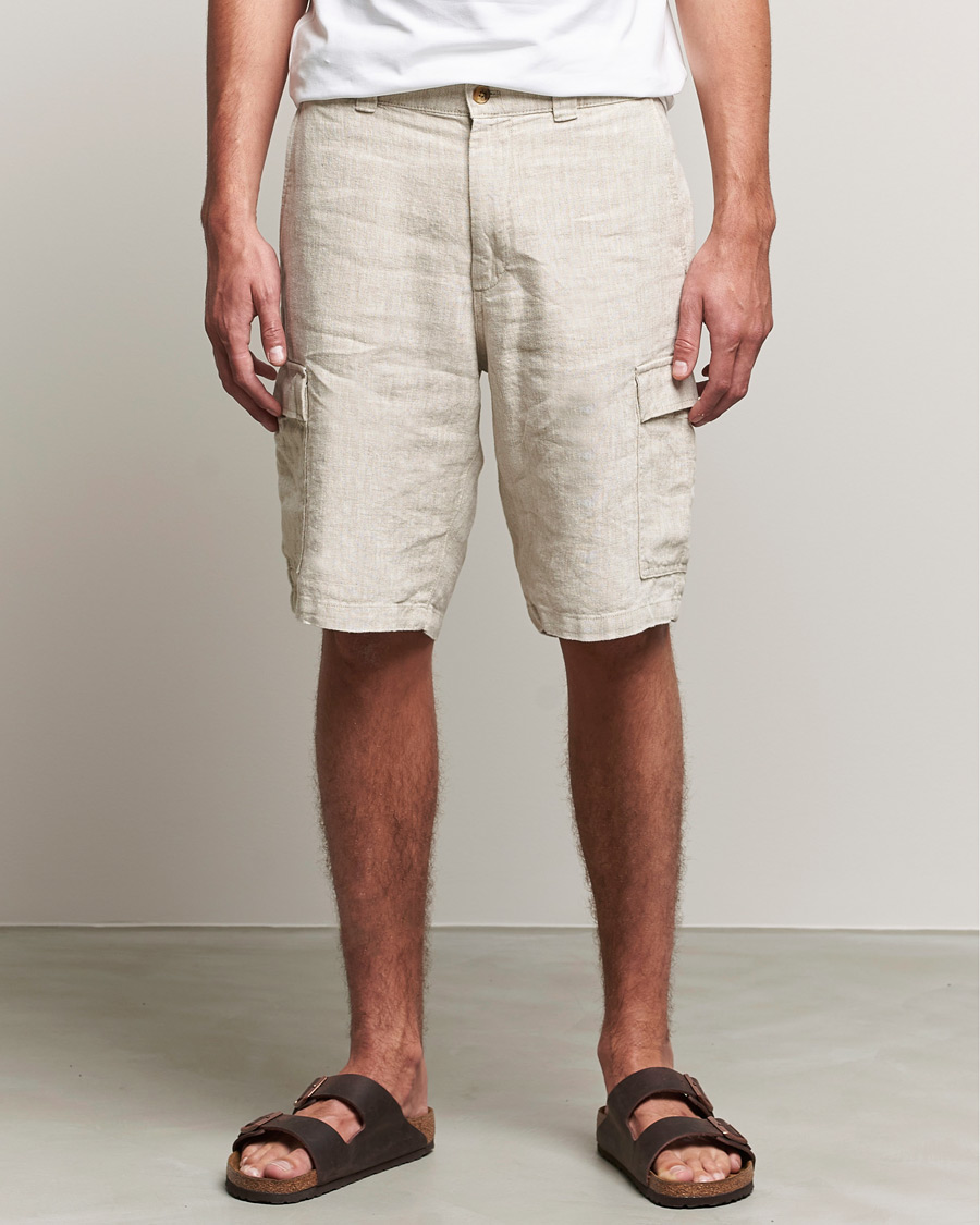 Men | Shorts | NN07 | Arnie Cargo Linen Shorts Oat
