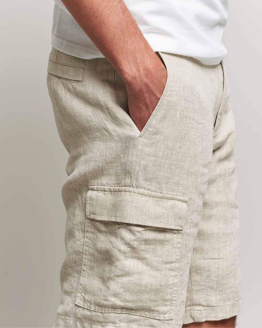Men | Shorts | NN07 | Arnie Cargo Linen Shorts Oat