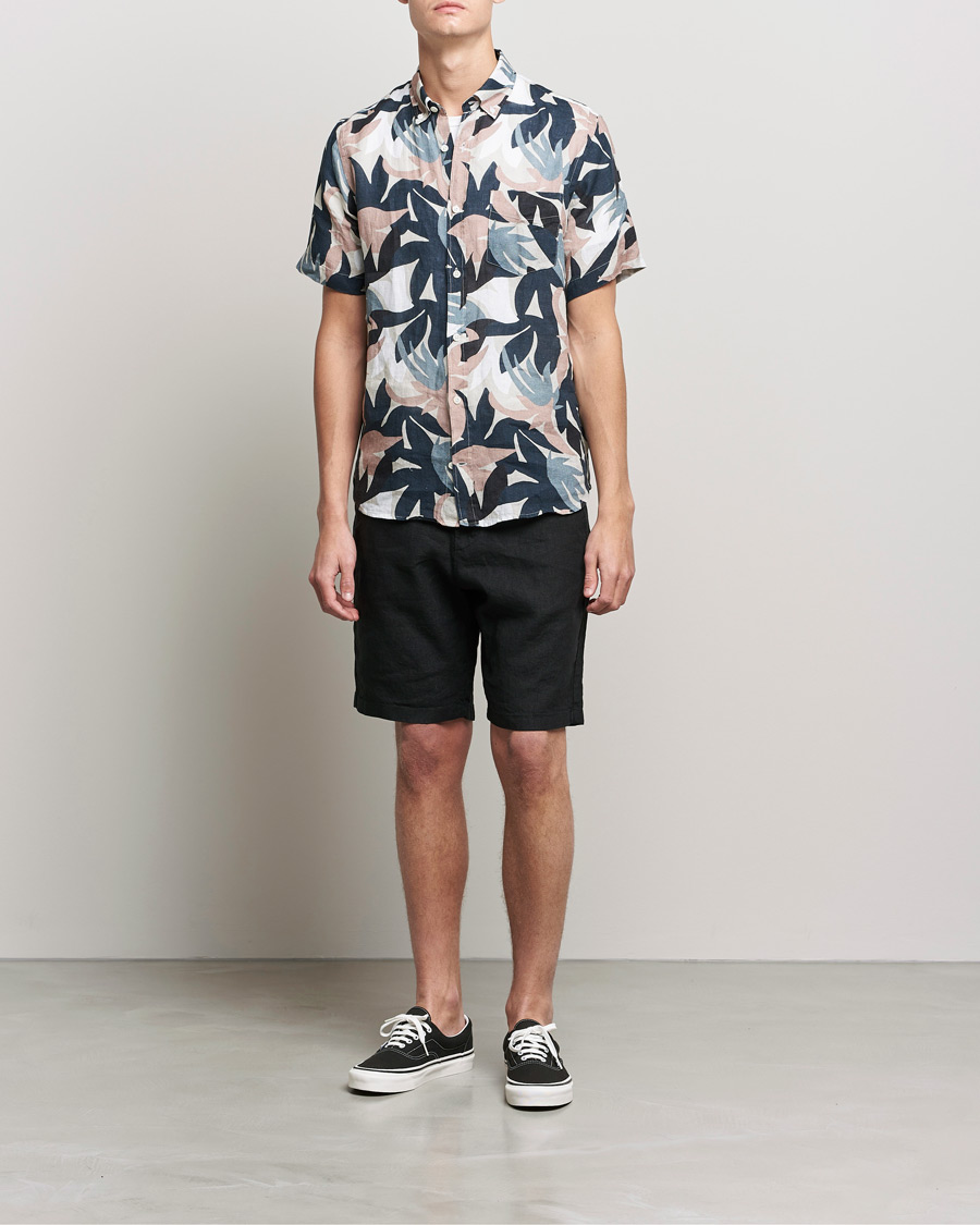 Men | Shirts | NN07 | Tyrion Printed Short Sleeve Shirt Nougat Print