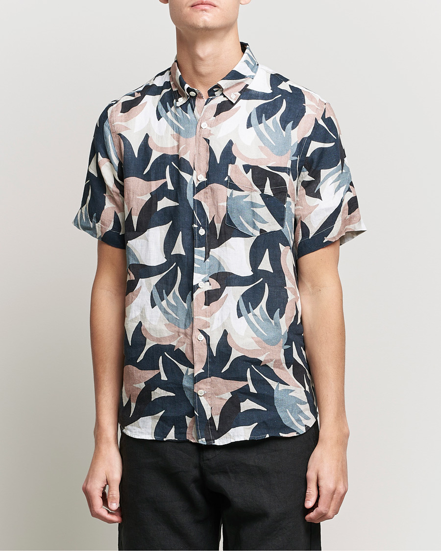 Men | Shirts | NN07 | Tyrion Printed Short Sleeve Shirt Nougat Print
