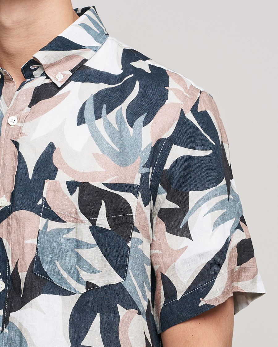 Men | Shirts | NN07 | Tyrion Printed Short Sleeve Shirt Nougat Print