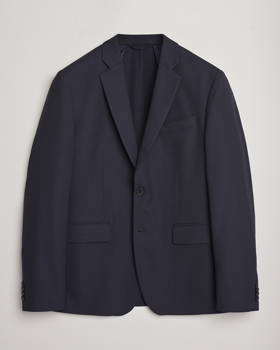 Men | Blazers | J.Lindeberg | Hopper Active Hopsack Blazer Navy