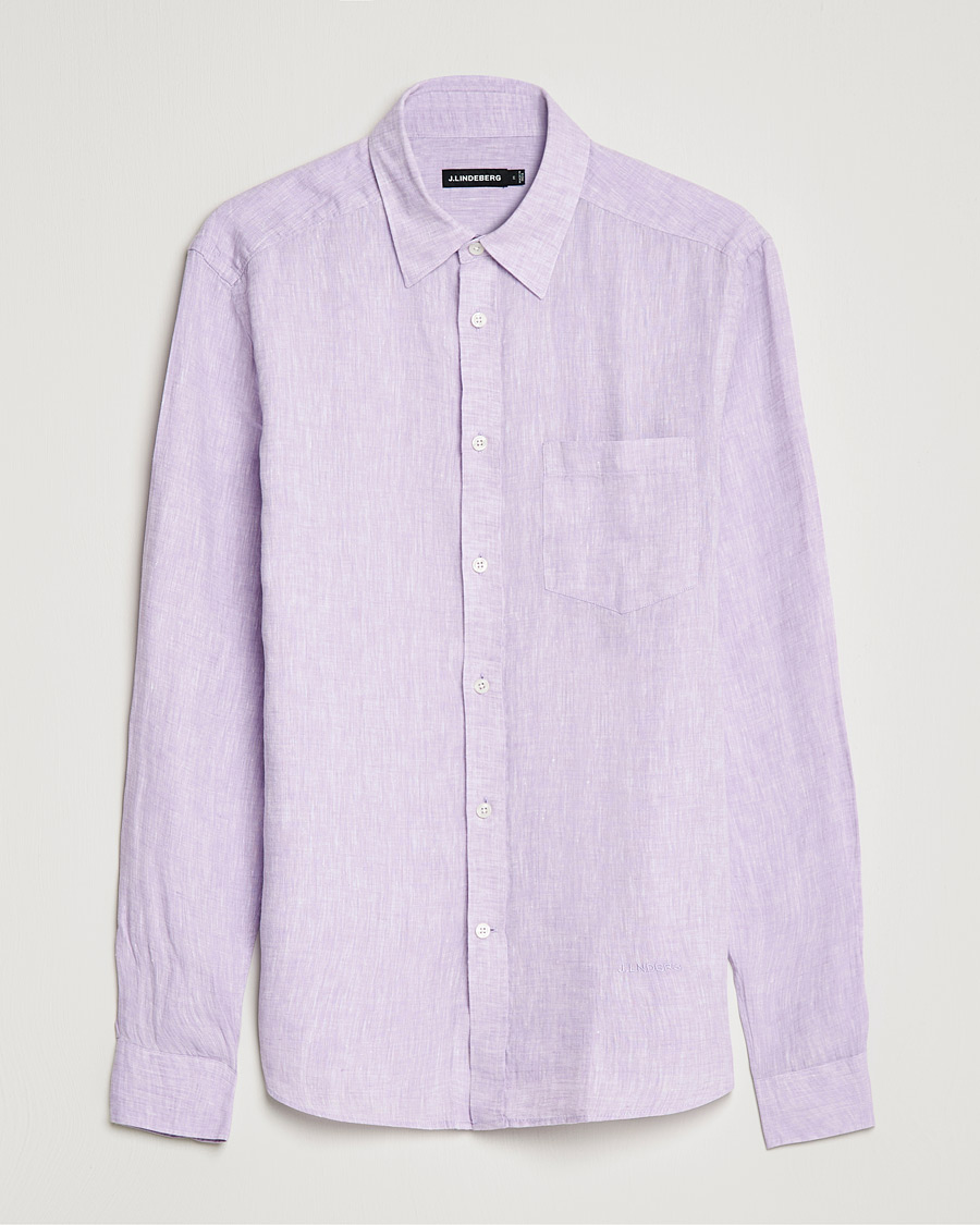 Men | Shirts | J.Lindeberg | Linen Melange Slim Shirt Rhapsody