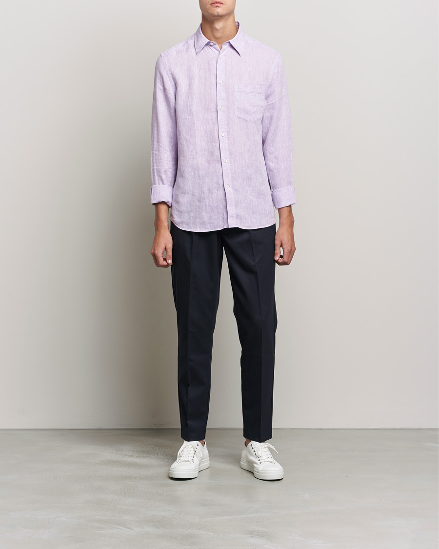 Men | Shirts | J.Lindeberg | Linen Melange Slim Shirt Rhapsody