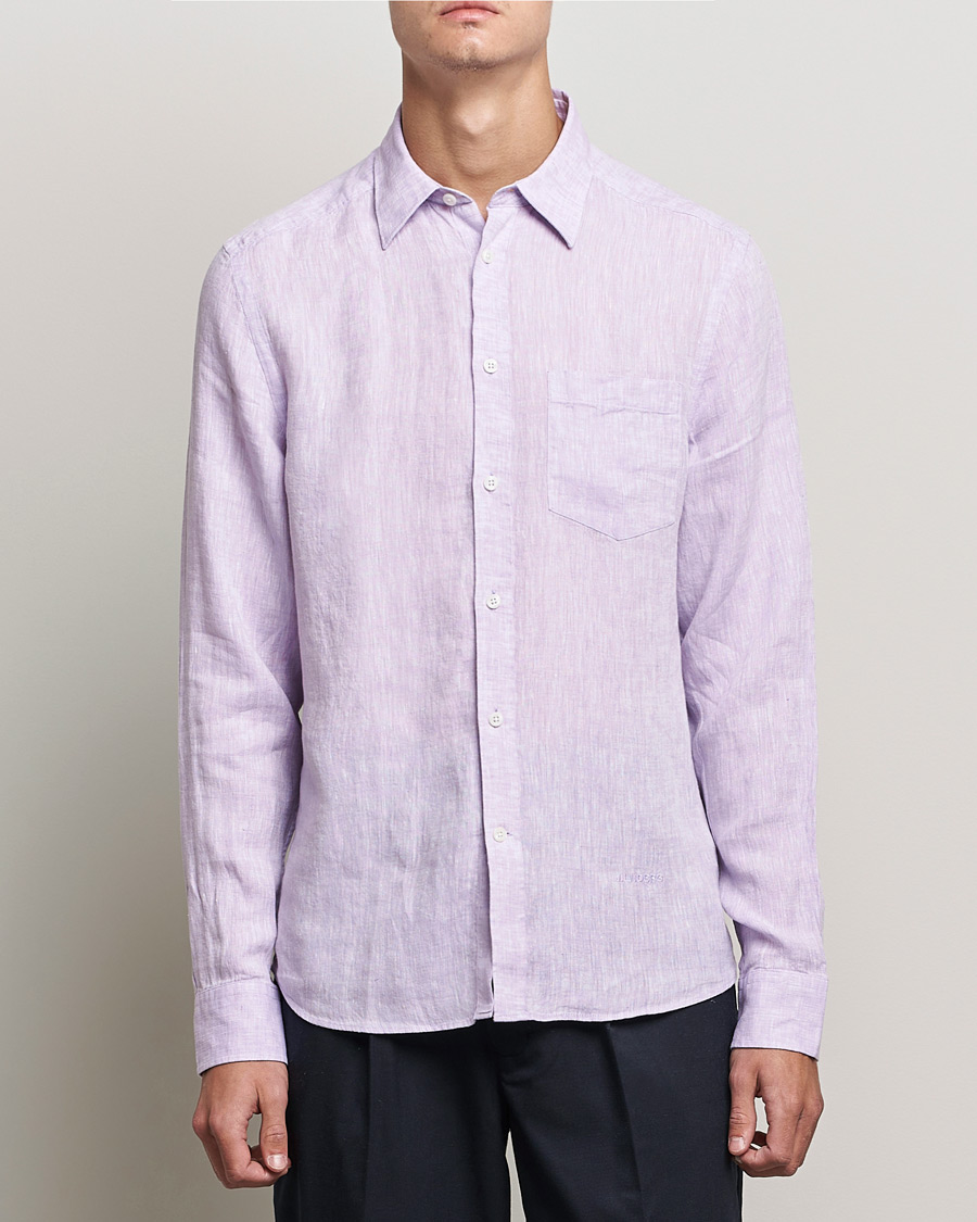 Men | Shirts | J.Lindeberg | Linen Melange Slim Shirt Rhapsody