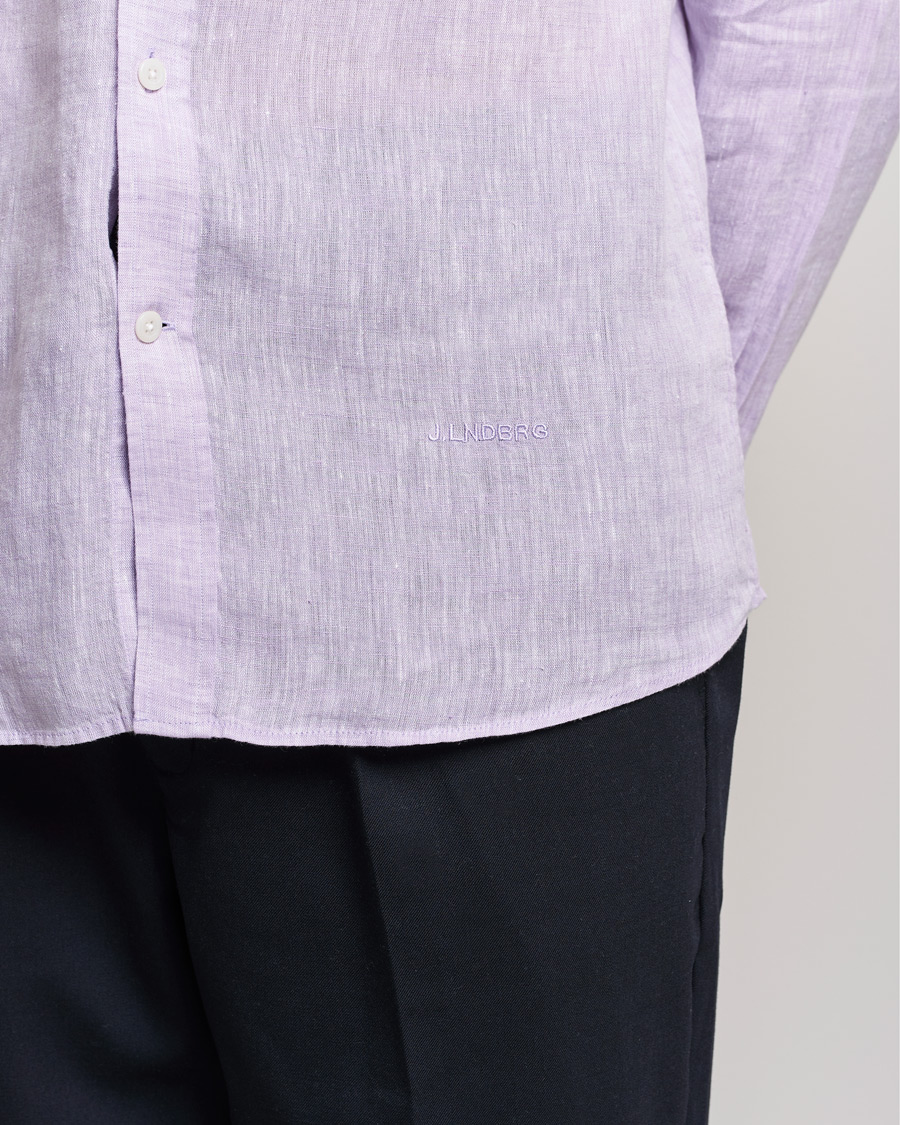 Men | Shirts | J.Lindeberg | Linen Melange Slim Shirt Rhapsody