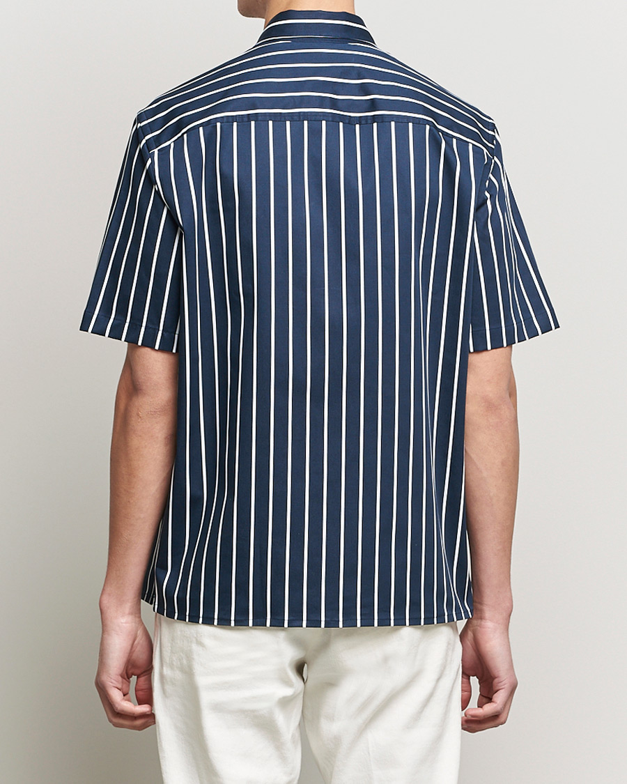 Men | Shirts | J.Lindeberg | Chainy Short Sleeve Zip Shirt Navy