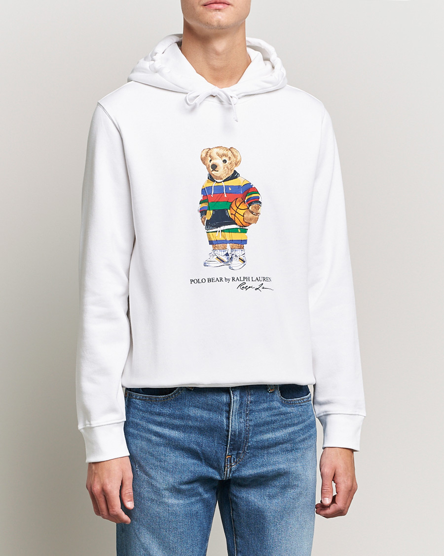 Men | Sweaters & Knitwear | Polo Ralph Lauren | Printed Active Bear Hoodie White