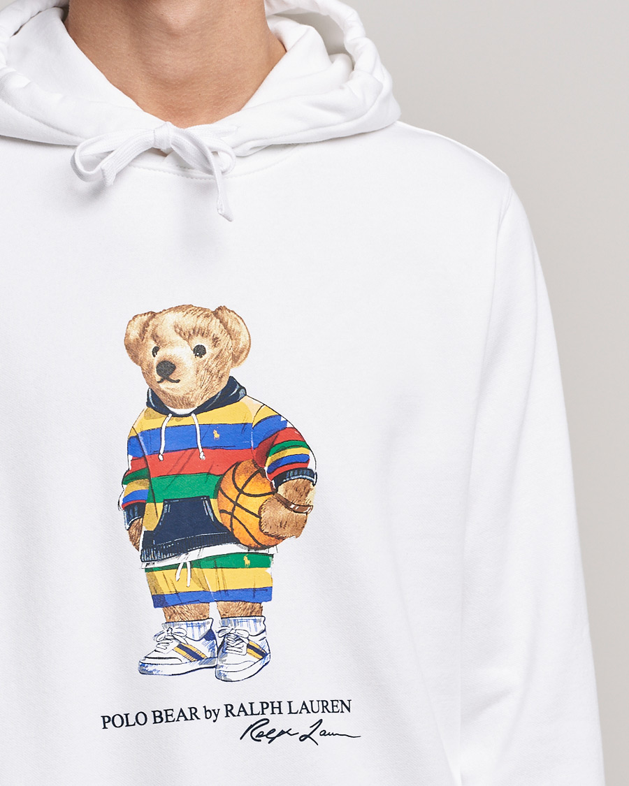 Men | Sweaters & Knitwear | Polo Ralph Lauren | Printed Active Bear Hoodie White