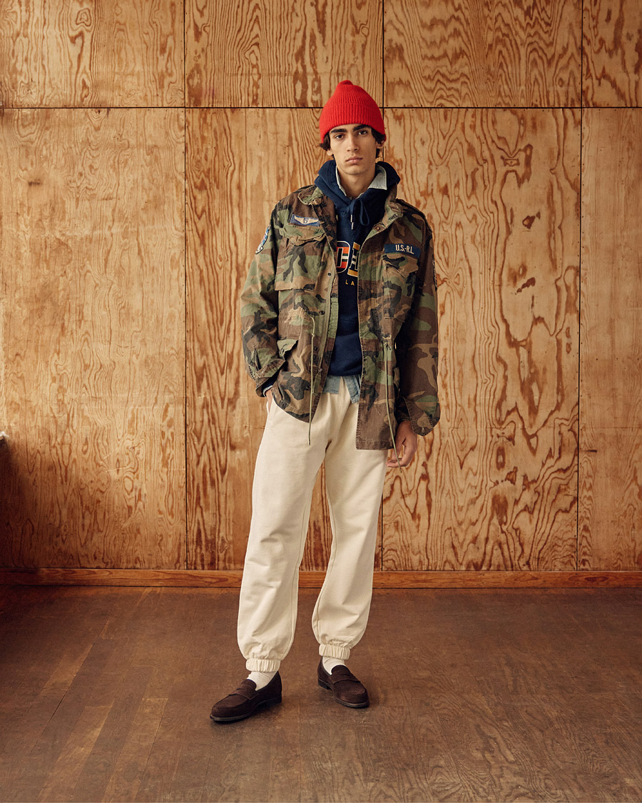 Men | Sweaters & Knitwear | Polo Ralph Lauren | Fleece Retro Logo Hoodie Cruise Navy