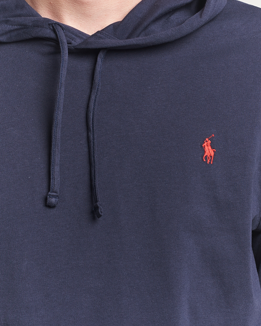 Men | Sweaters & Knitwear | Polo Ralph Lauren | Long Sleeve Hooded T-Shirt Ink