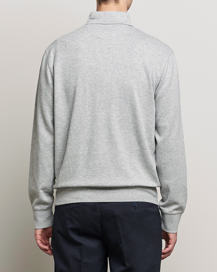 Men | Sweaters & Knitwear | Polo Ralph Lauren | Double Knit Half-Zip Sweater Andover Heather