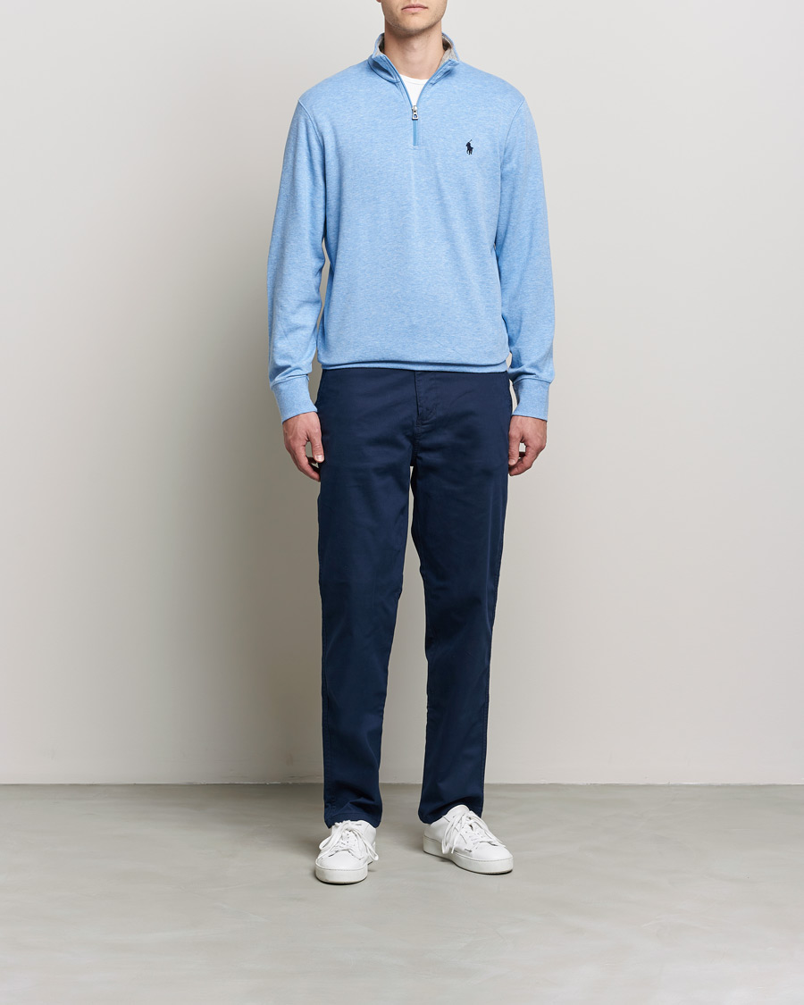 Men | Sweaters & Knitwear | Polo Ralph Lauren | Tech Double Knit Half Zip Isle Heather