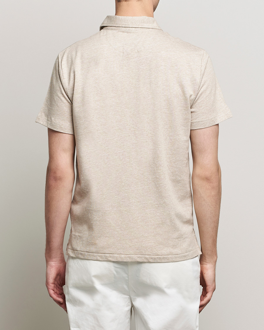 Men | Polo Shirts | Polo Ralph Lauren | Custom Slim Fit Cotton/Linen Polo Tan Heather