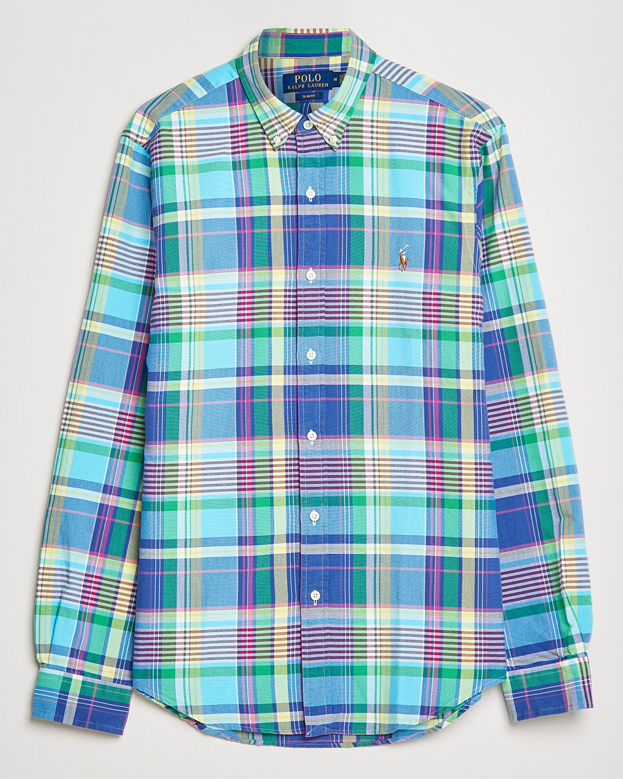 Men | Shirts | Polo Ralph Lauren | Slim Fit Oxford Madras Checked Shirt Multi