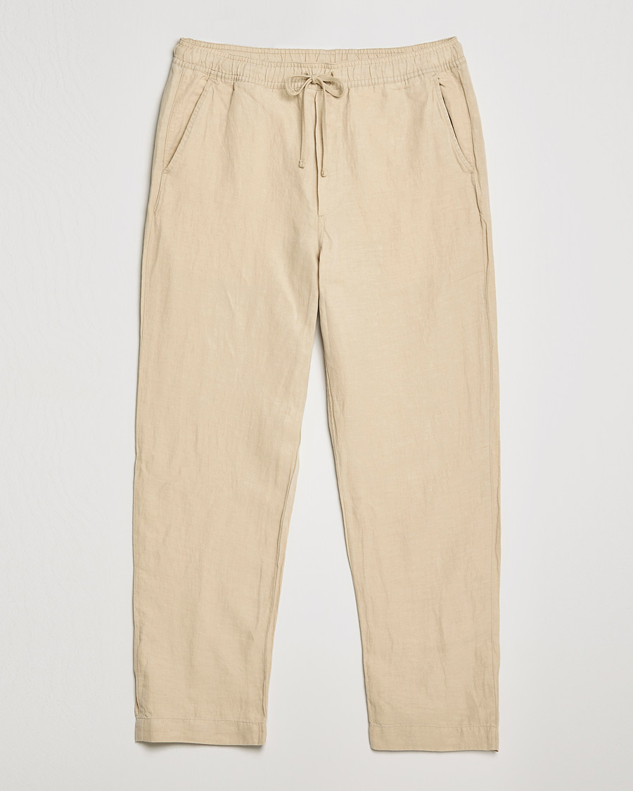 Men | Trousers | Polo Ralph Lauren | Linen/Silk Drawstring Trousers Tallow Cream