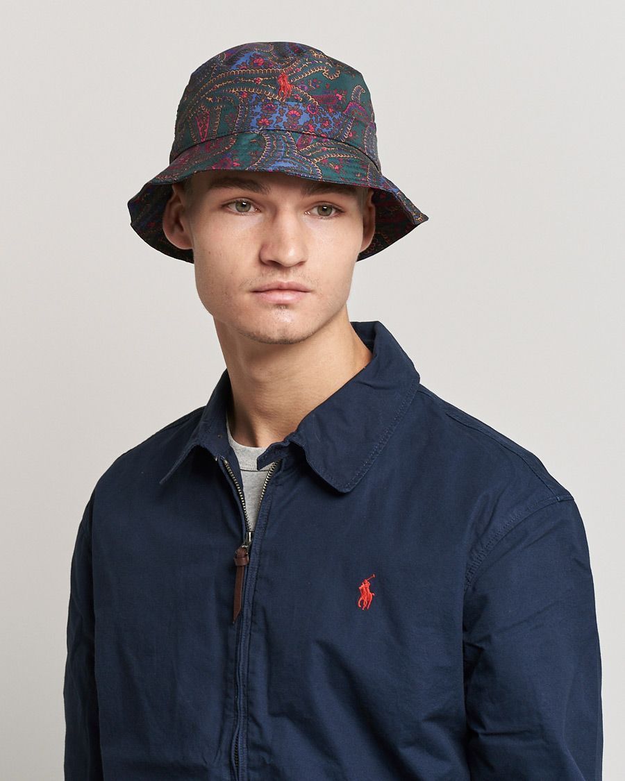 Men | Polo Ralph Lauren Paisley Bucket Hat Navy | Polo Ralph Lauren | Paisley Bucket Hat Navy