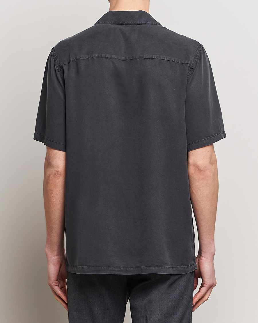 Men | Shirts | A Day's March | Yamu Lyocell Shirt Off Black