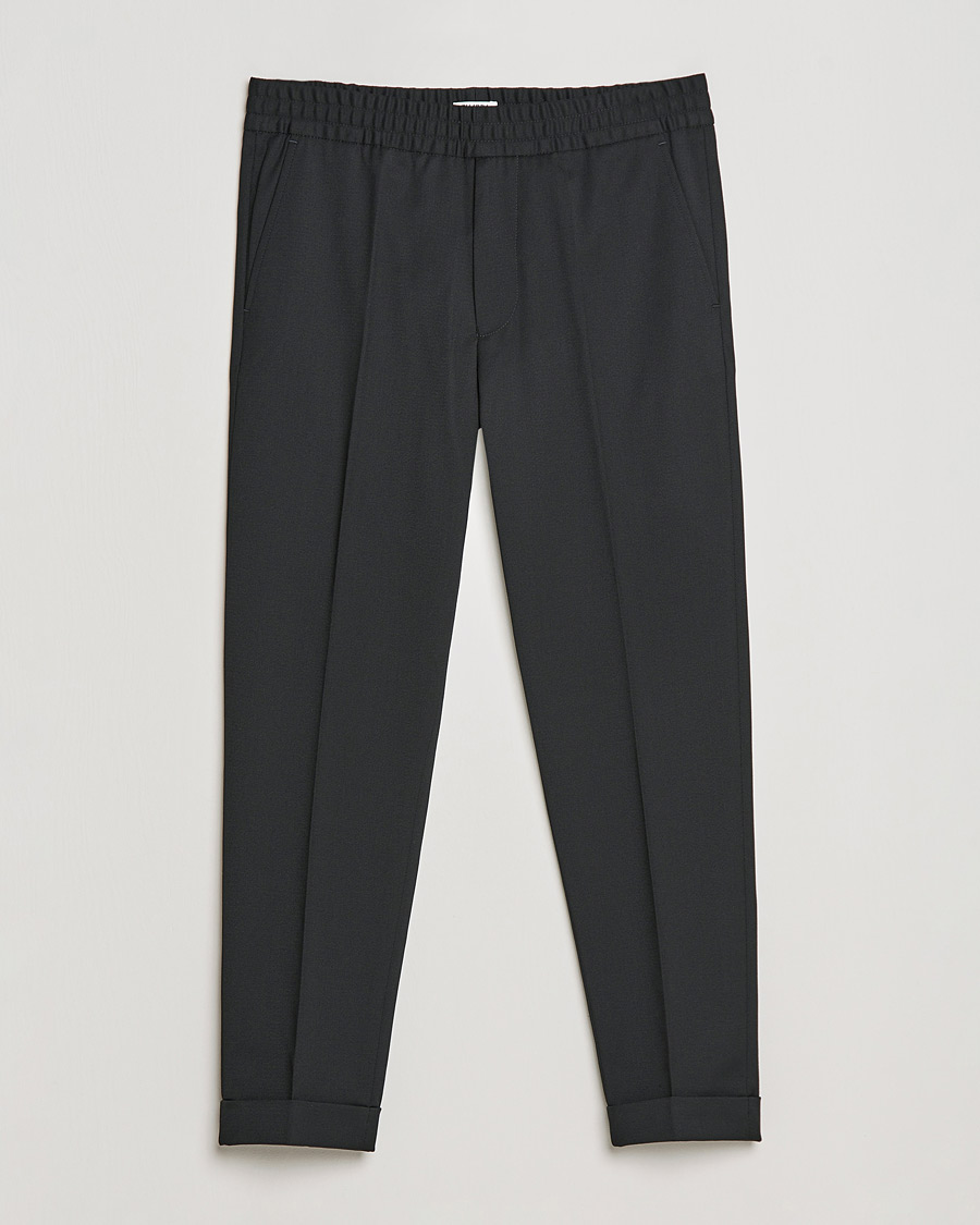 Men | Trousers | Filippa K | Terry Cropped Trousers Black