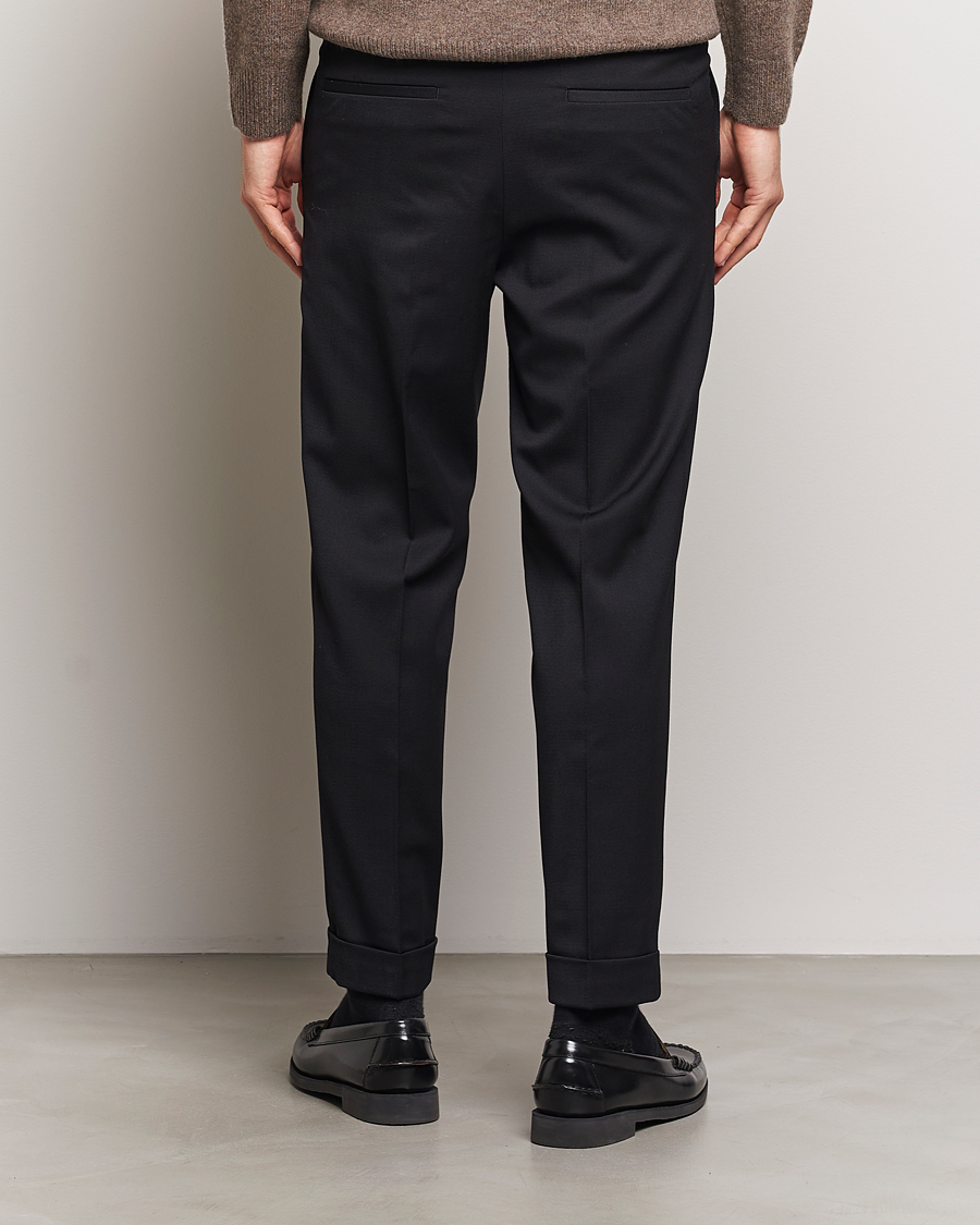 Men | Trousers | Filippa K | Terry Cropped Trousers Black
