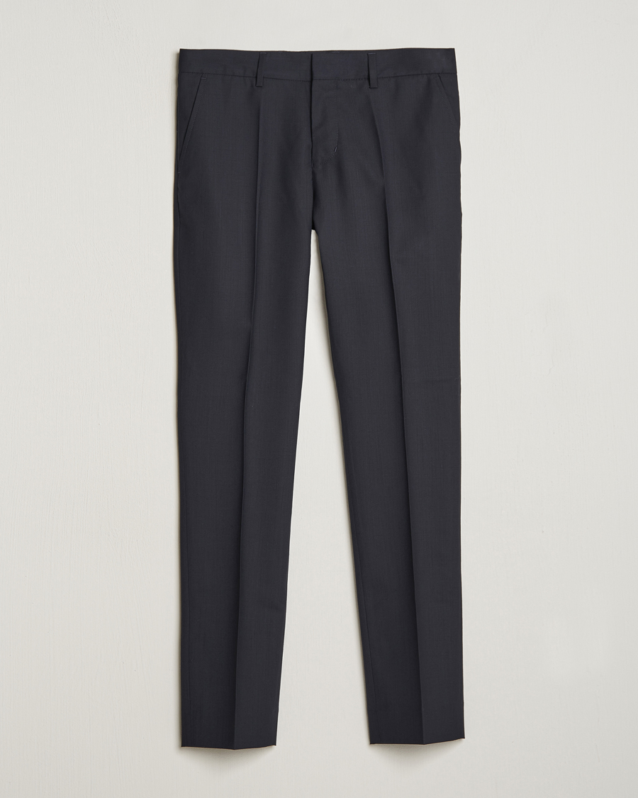 Men | Trousers | Filippa K | Liam Cool Wool Slacks Dark Navy