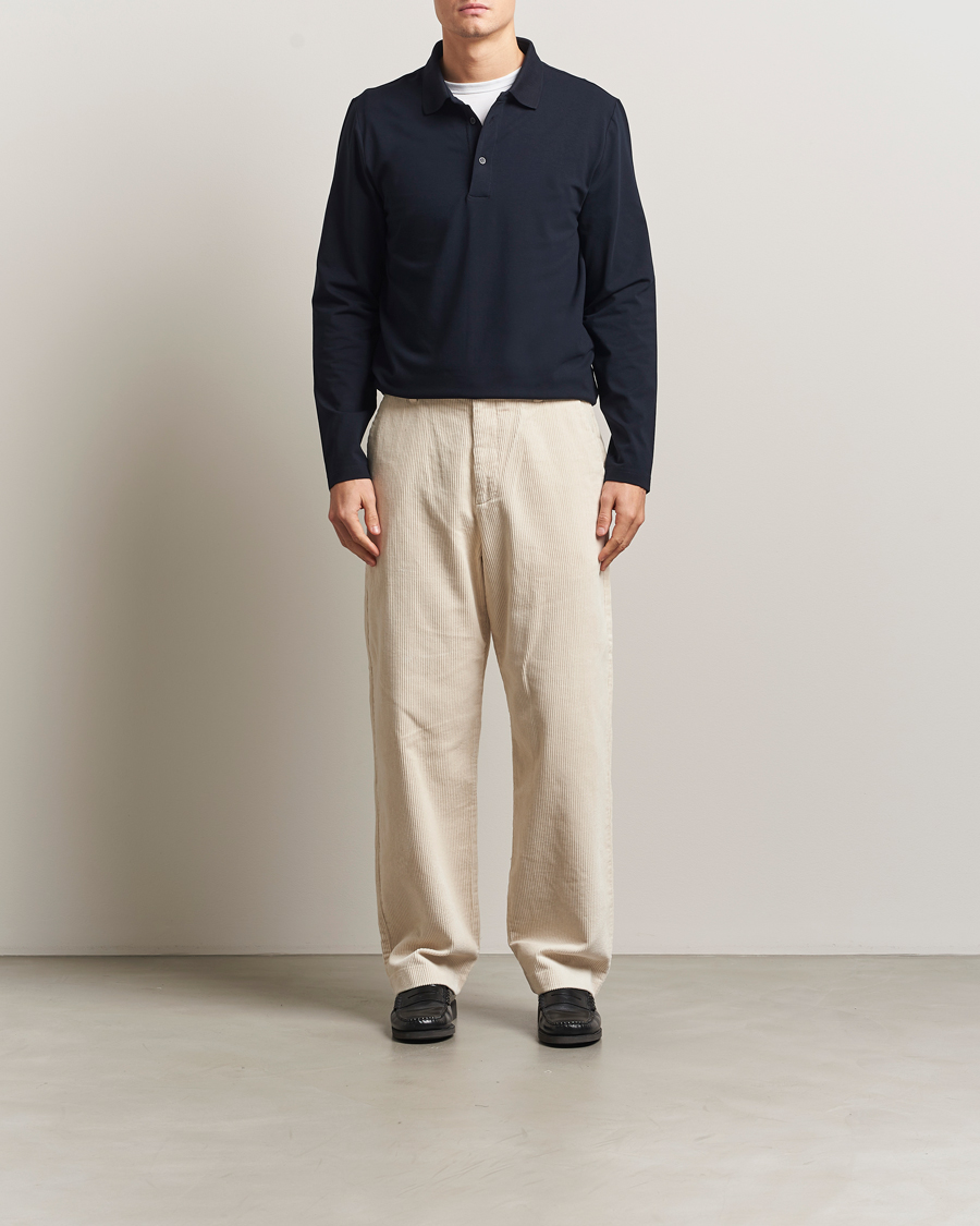 Men | Polo Shirts | Filippa K | Luke Lycra Poloshirt Navy