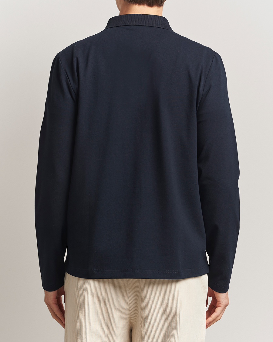 Men | Polo Shirts | Filippa K | Luke Lycra Poloshirt Navy