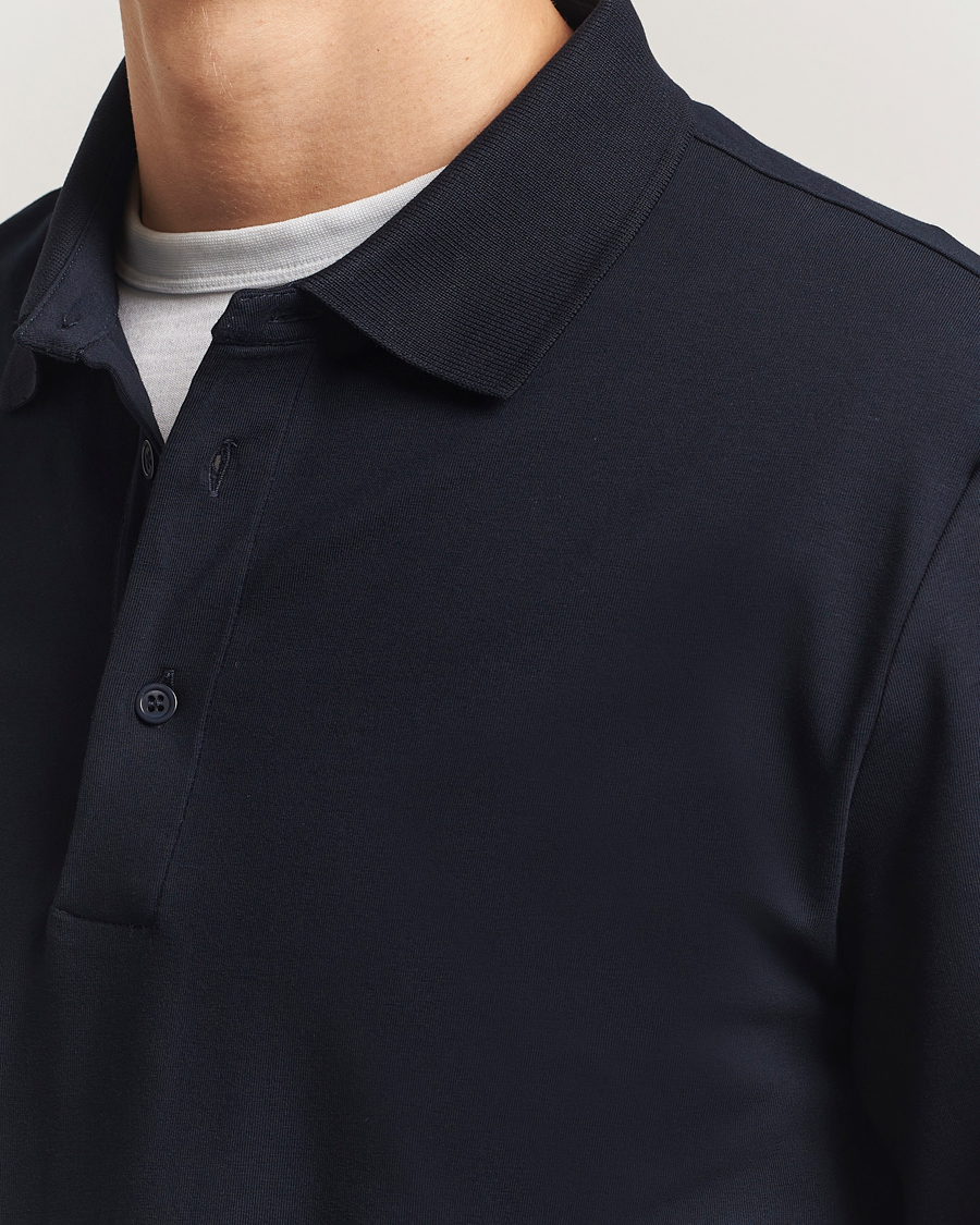 Men | Polo Shirts | Filippa K | Luke Lycra Poloshirt Navy