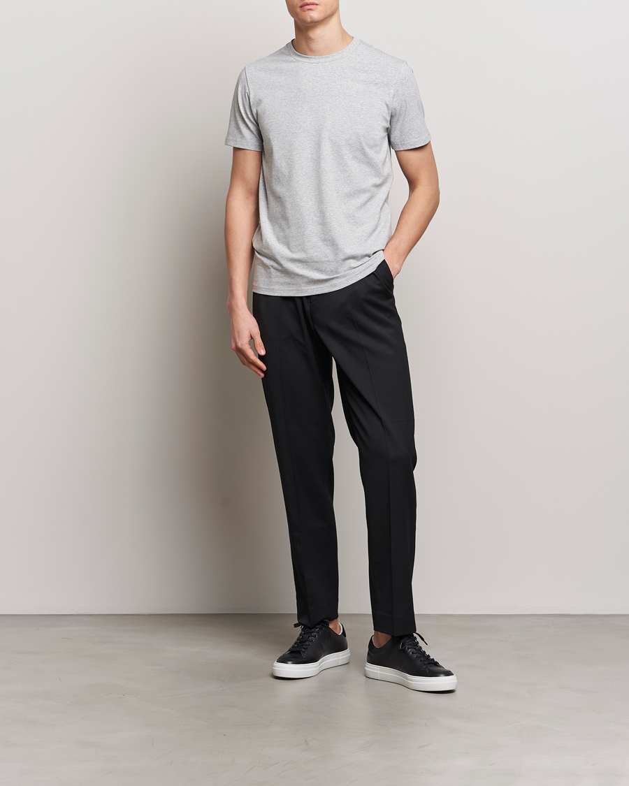 Men | T-Shirts | Filippa K | Soft Lycra Tee Light Grey Melange
