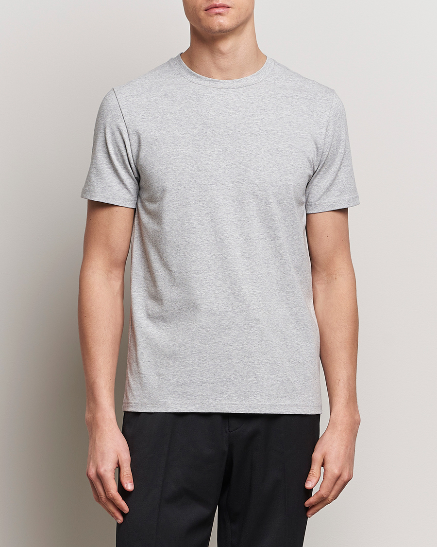 Men | T-Shirts | Filippa K | Soft Lycra Tee Light Grey Melange
