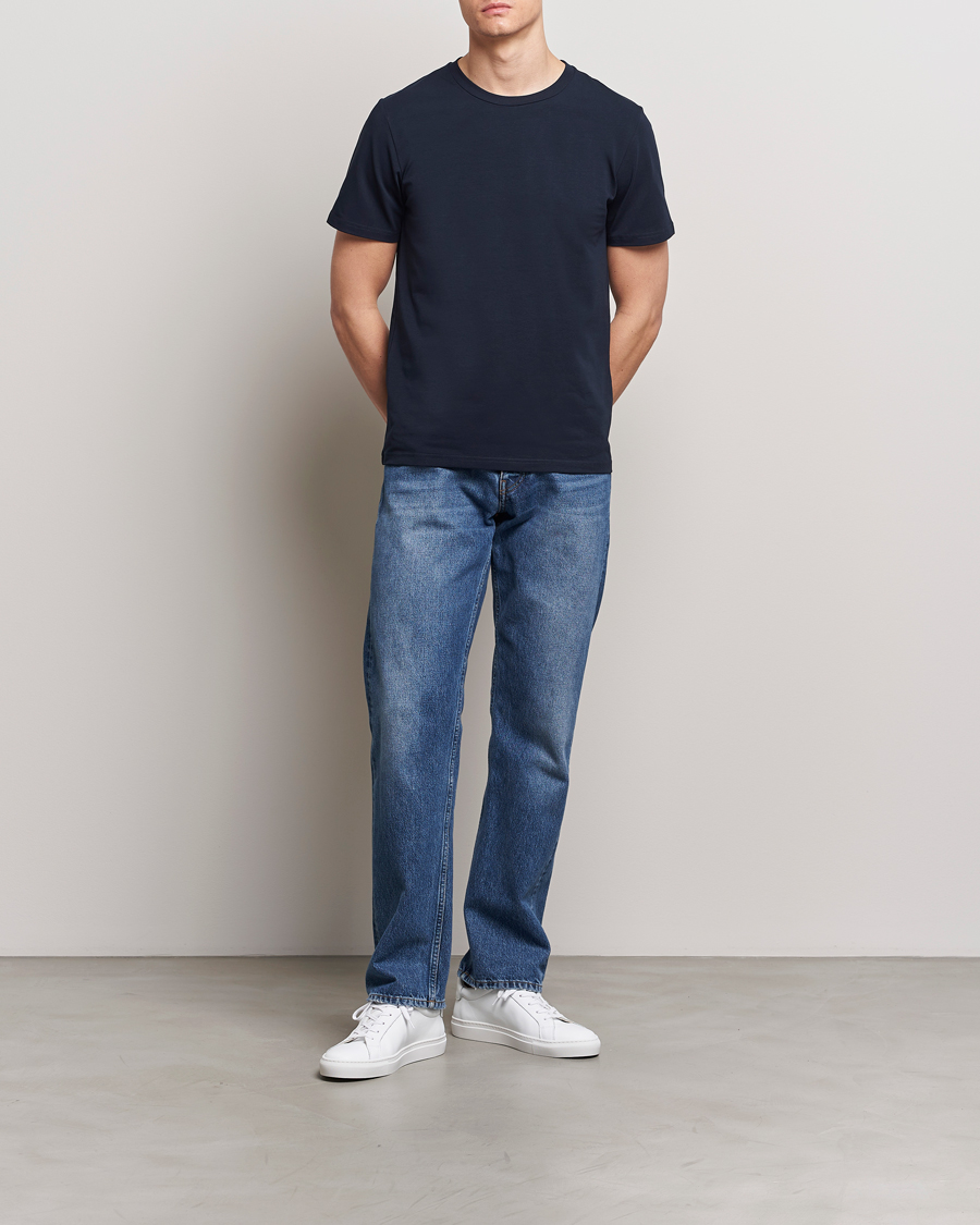Men | T-Shirts | Filippa K | Soft Lycra Tee Navy