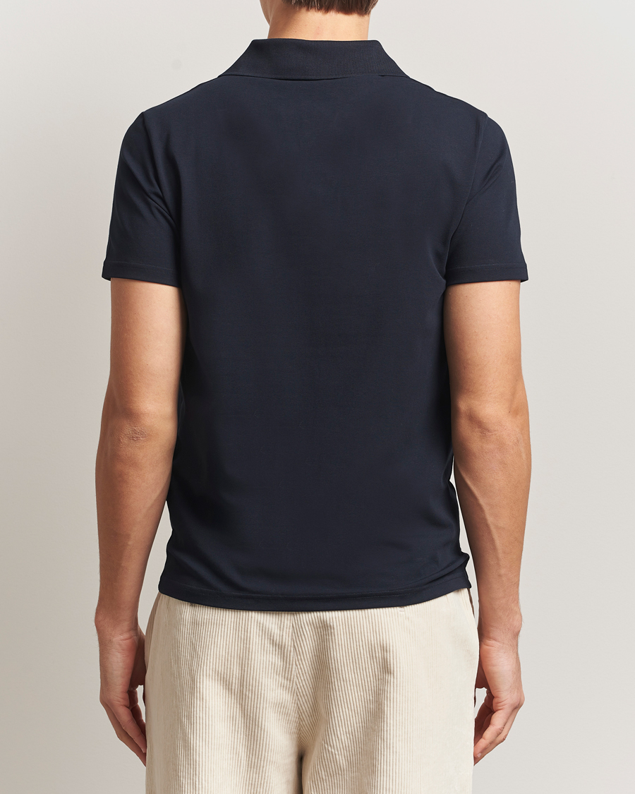Men | Polo Shirts | Filippa K | Soft Lycra Polo Tee Navy