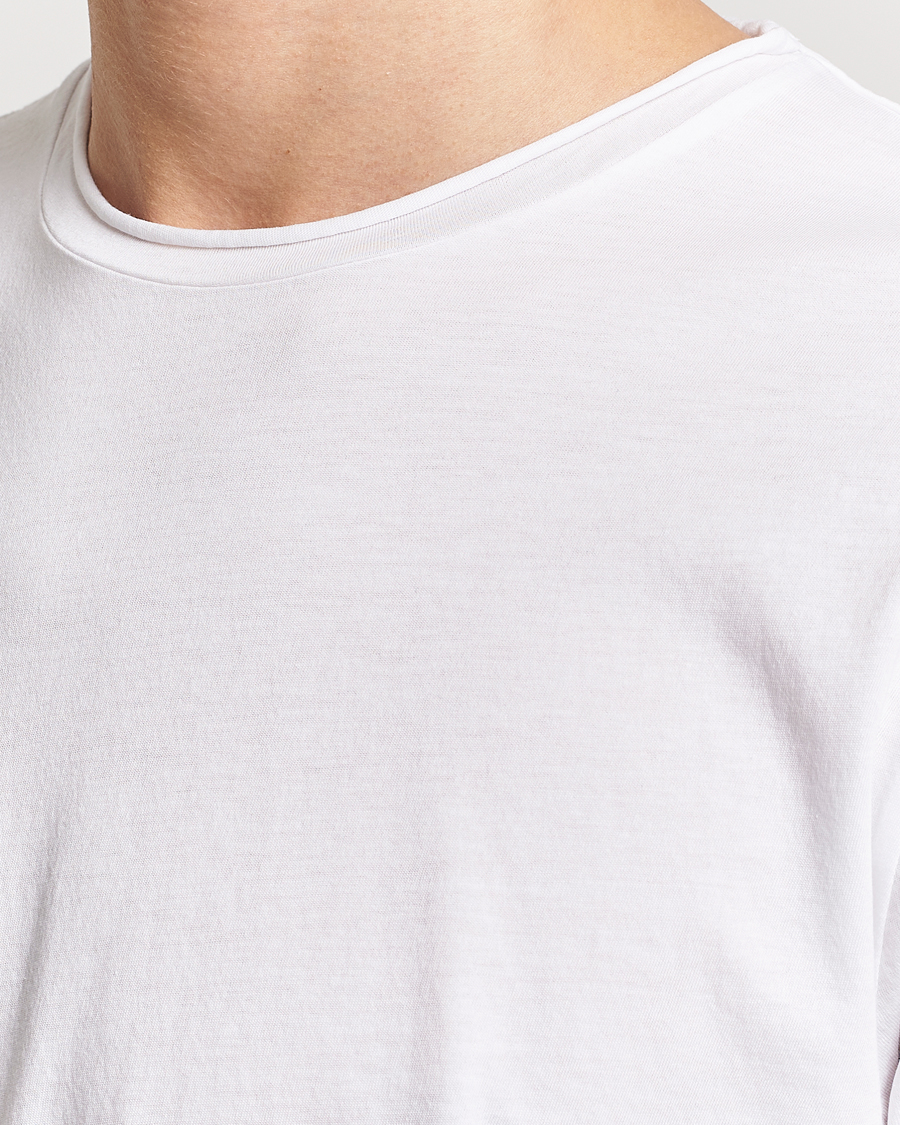 Men | T-Shirts | Filippa K | Roll Neck Crew Neck Tee White