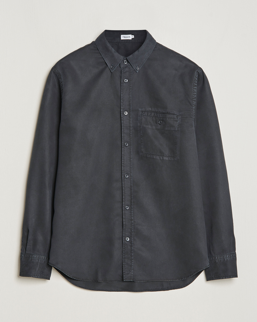 Men | Shirts | Filippa K | Zachary Tencel Shirt Almost Black