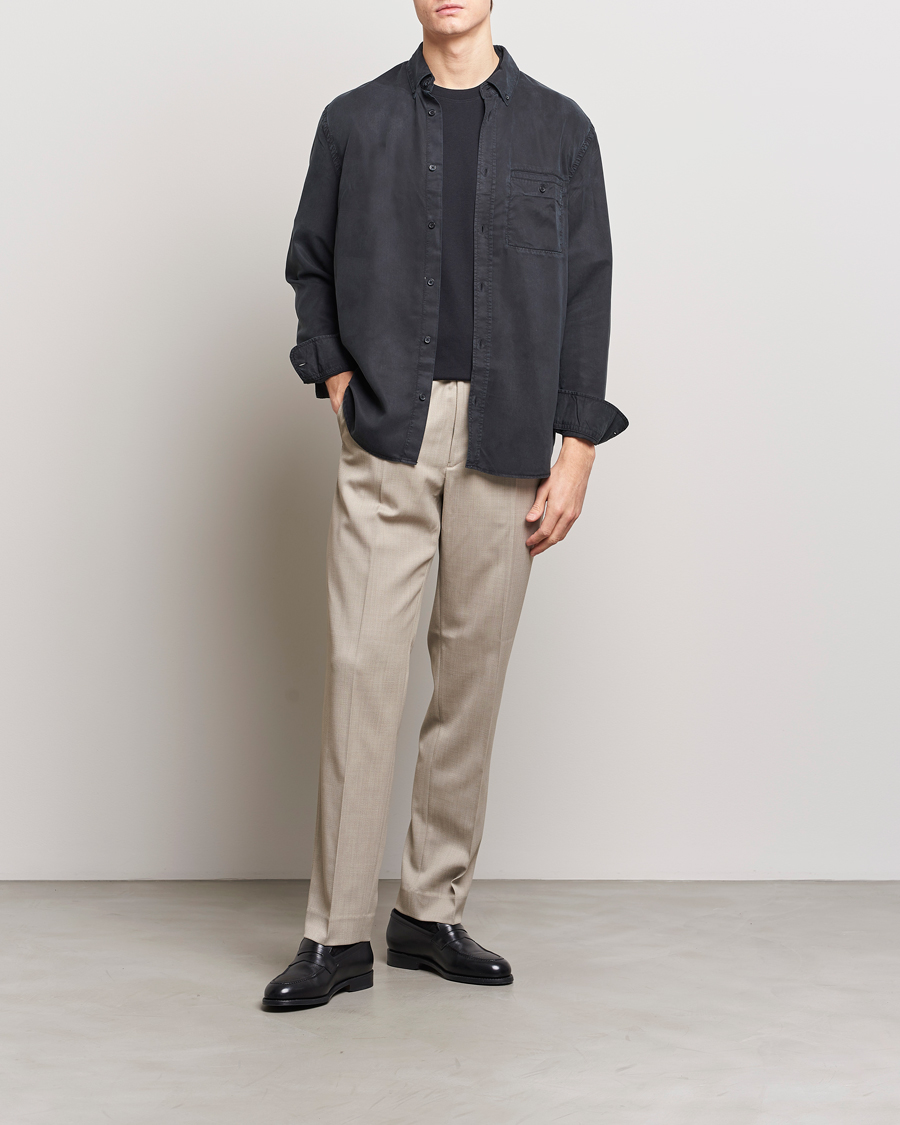 Men | Shirts | Filippa K | Zachary Tencel Shirt Almost Black