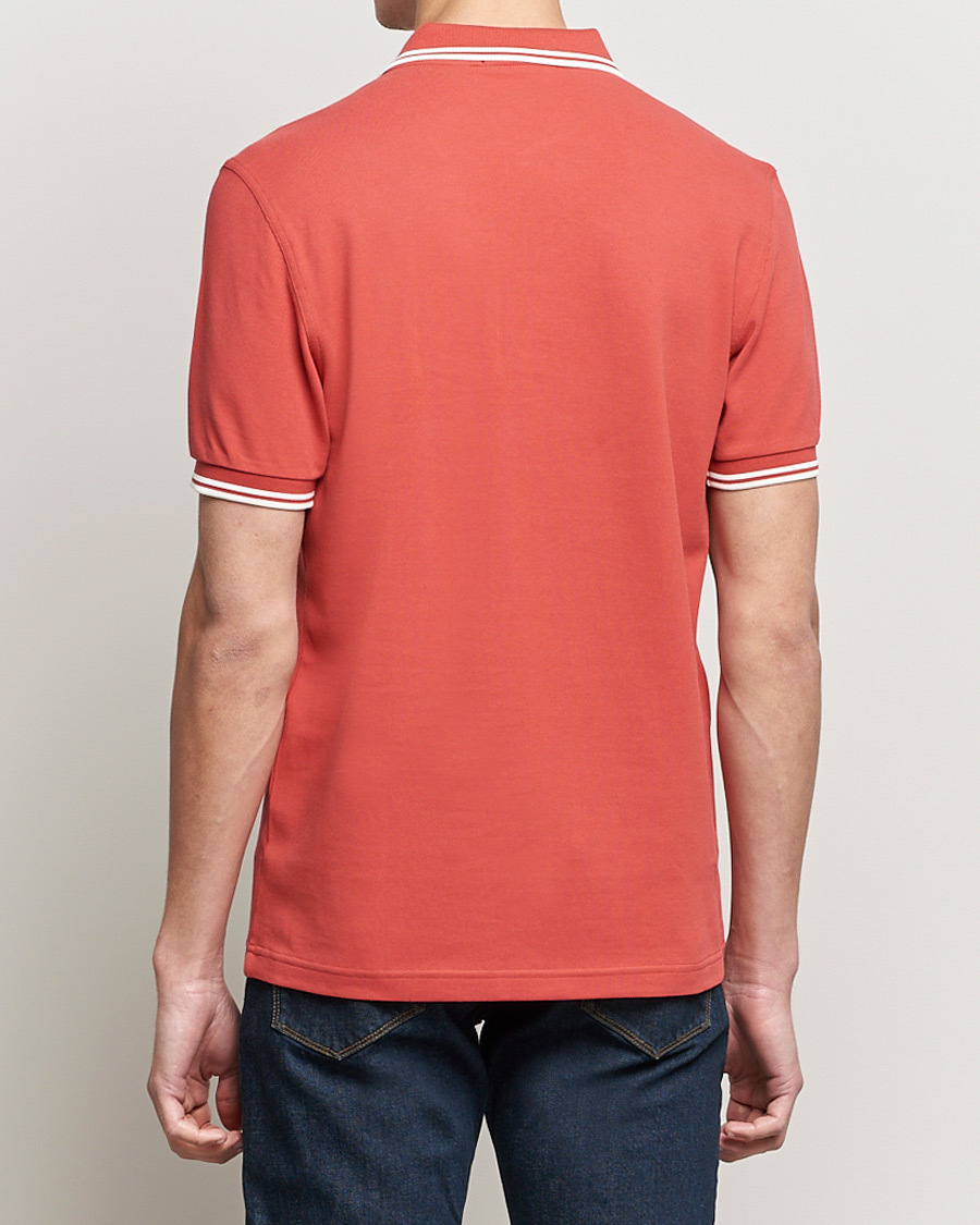 Men | Polo Shirts | Fred Perry | Twin Tip Polo Washed Red