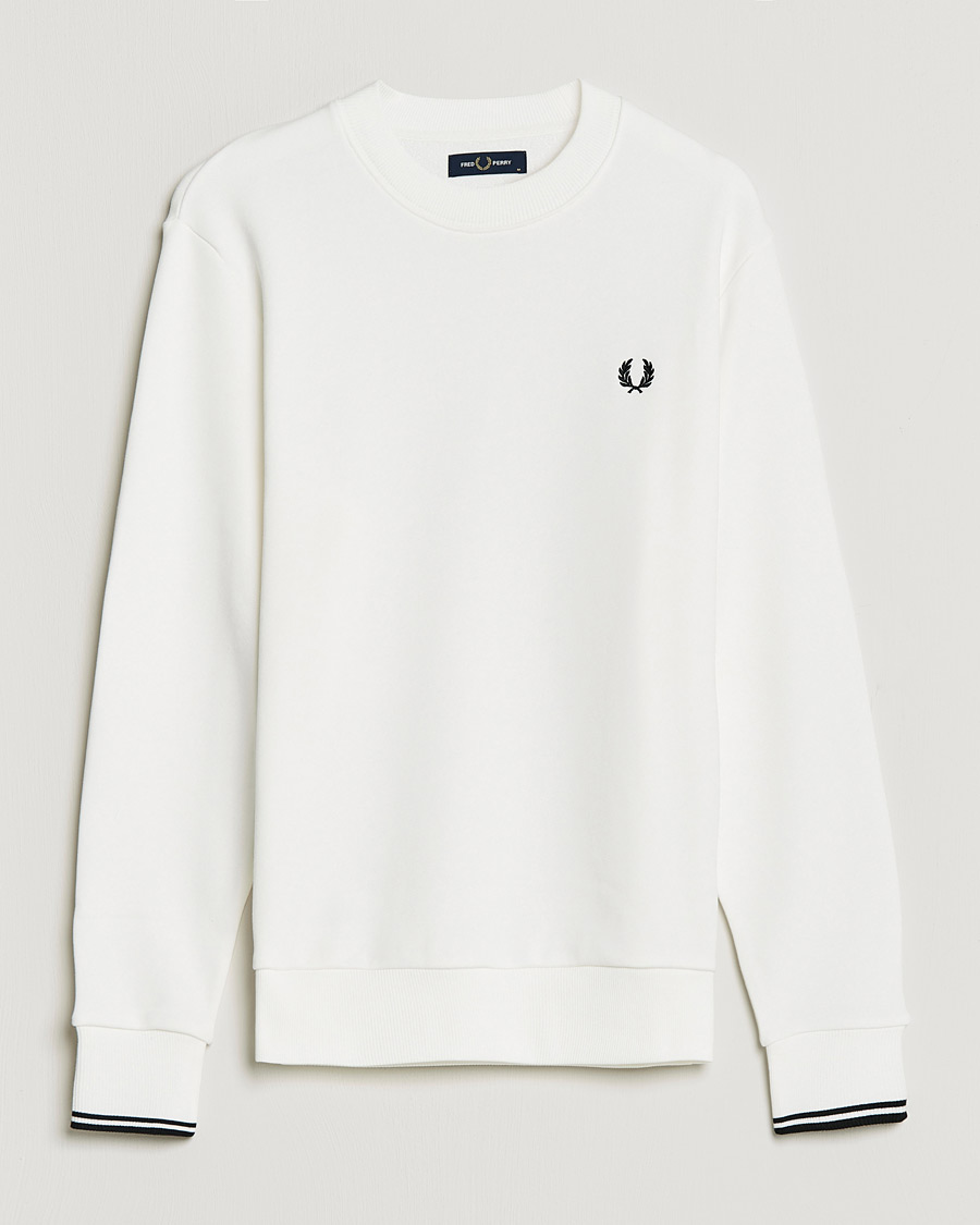 Men | Sweaters & Knitwear | Fred Perry | Crew Neck Sweatshirt Snow White