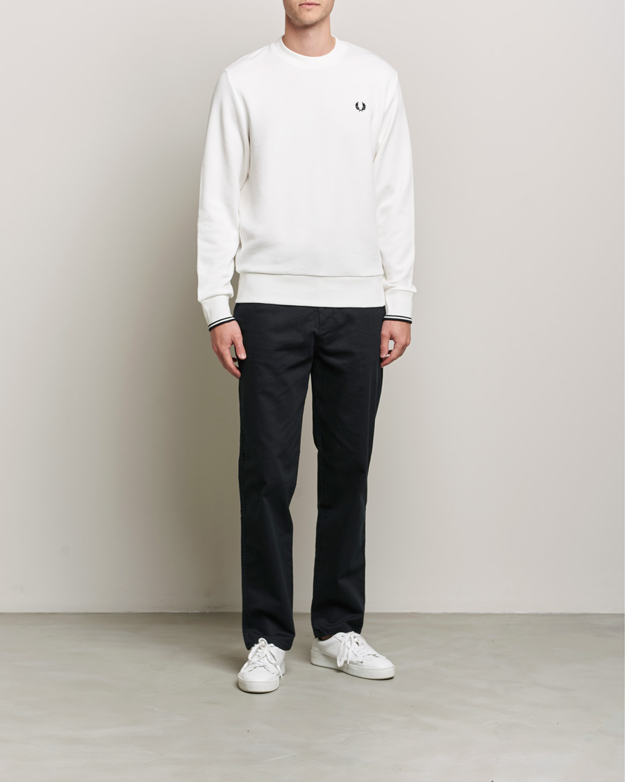 Men | Sweaters & Knitwear | Fred Perry | Crew Neck Sweatshirt Snow White