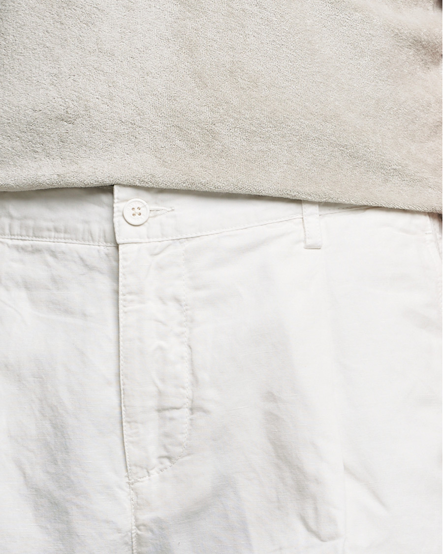 Men | Trousers | Orlebar Brown | Dunmore Linen/Cotton Trousers White Sand