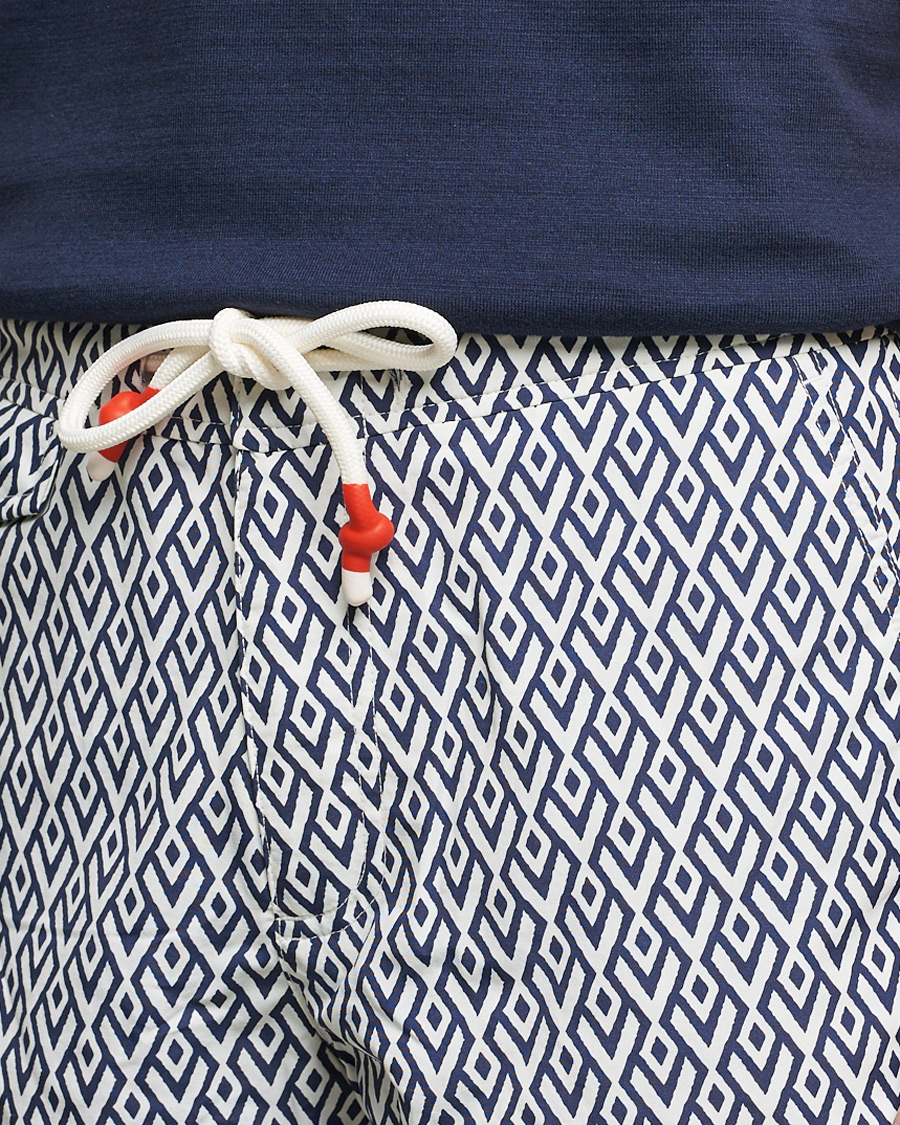 Men | Swimwear | Orlebar Brown | Standard Cano Printed Swimshorts Navy/Cloud