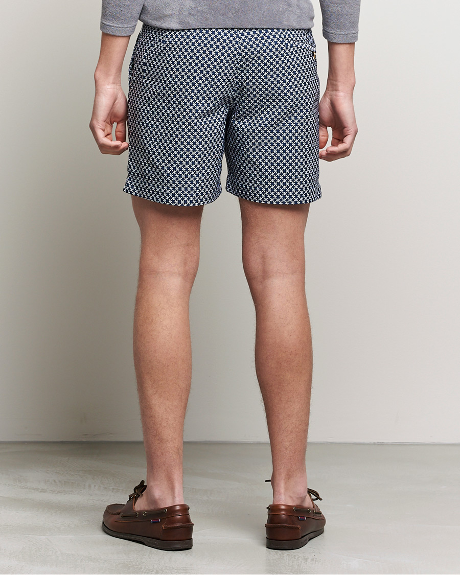 Men | Swimwear | Orlebar Brown | Bulldog Seglas Jacquard Swimshorts Night Iris/Cloud