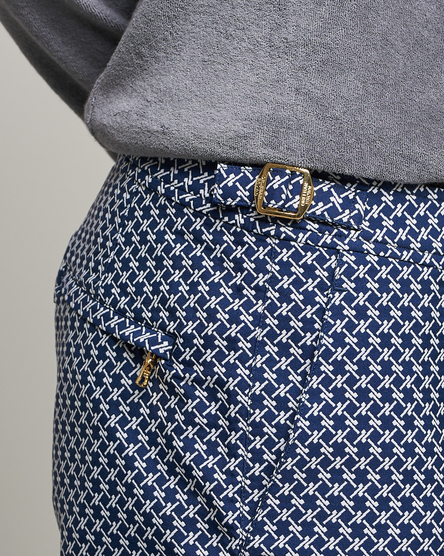 Men | Swimwear | Orlebar Brown | Bulldog Seglas Jacquard Swimshorts Night Iris/Cloud