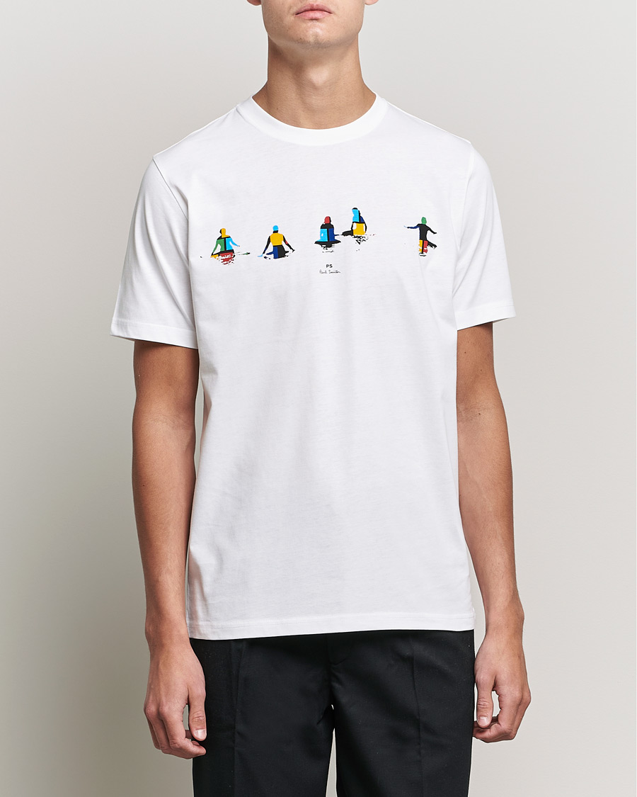 Men | T-Shirts | PS Paul Smith | Kayaks Organic Cotton Tee White