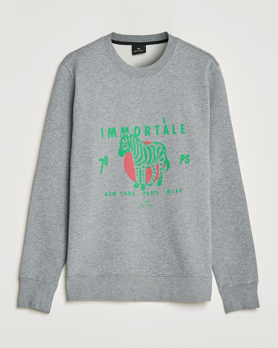 Men | Sweaters & Knitwear | PS Paul Smith | Immortale Organic Cotton Sweatshirt Grey