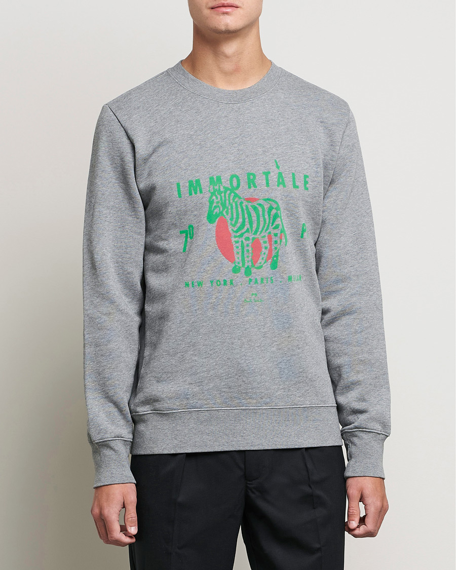 Men | Sweaters & Knitwear | PS Paul Smith | Immortale Organic Cotton Sweatshirt Grey