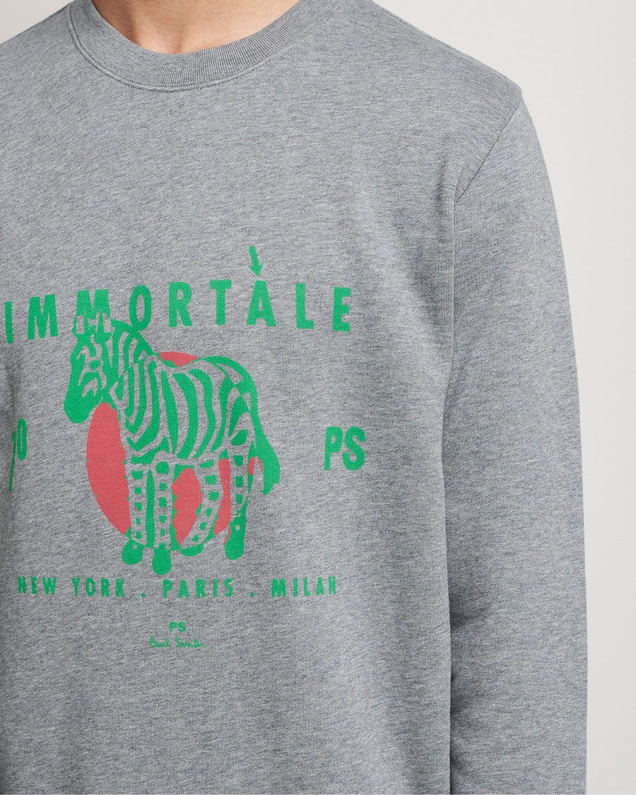 Men | Sweaters & Knitwear | PS Paul Smith | Immortale Organic Cotton Sweatshirt Grey