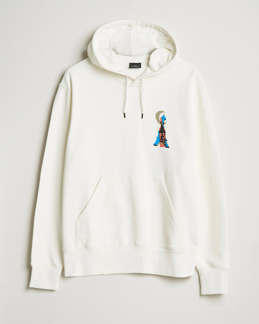 Men | Sweaters & Knitwear | PS Paul Smith | Souvenir Organic Cotton Hoodie Off White