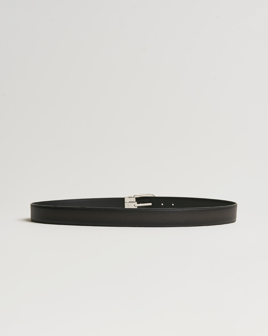 Men | Belts | Montblanc | Horseshoe Buckle Grey 35 mm Leather Belt Grey