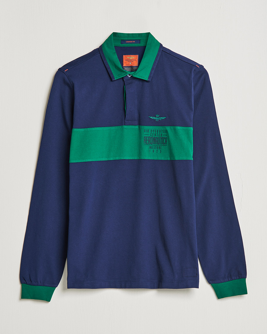 Men | Sweaters & Knitwear | Aeronautica Militare | Long Sleeve Polo Blu Navy